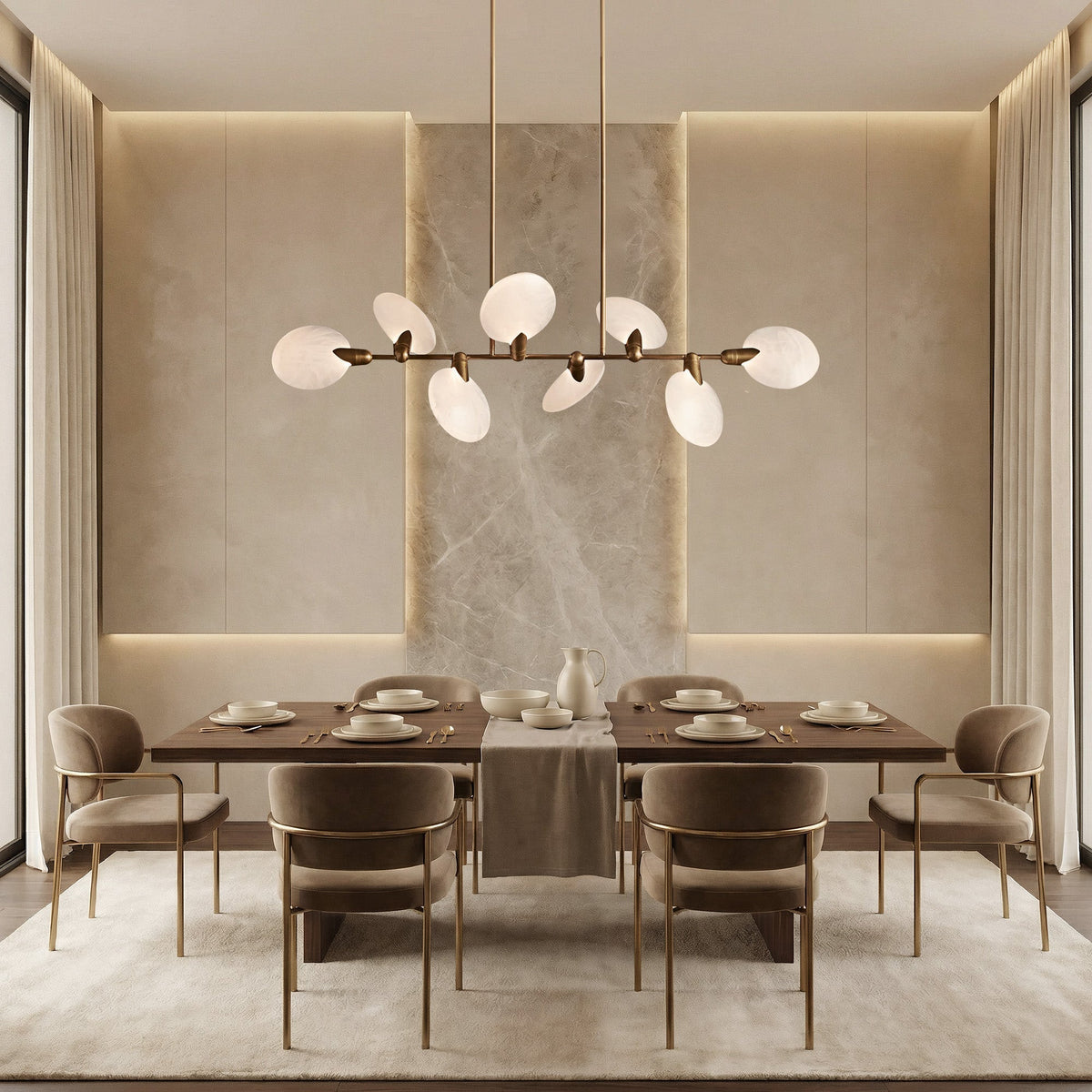 Lyla Linear Chandelier 62"74"