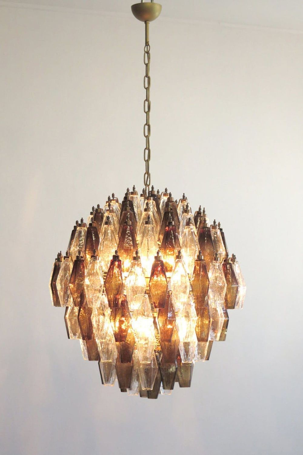 Art Poliedri Smoked Globe Chandelier - view 2 | everlamps