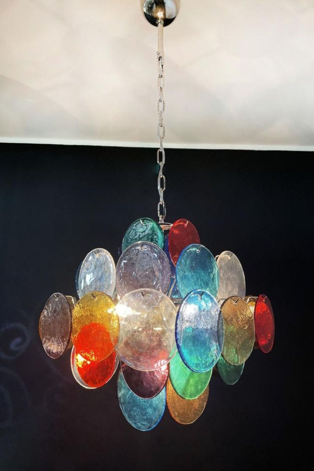 Art Glass Disc Pendant Light - view 2 | everlamps