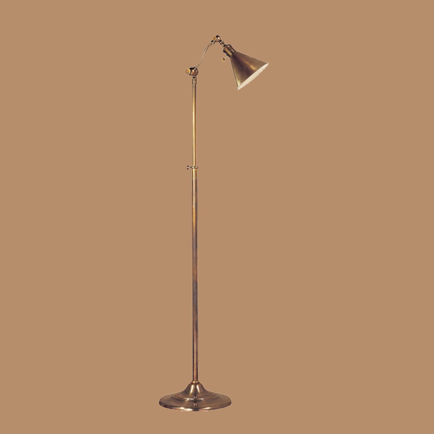 Adjustable Brass Floor Lamp