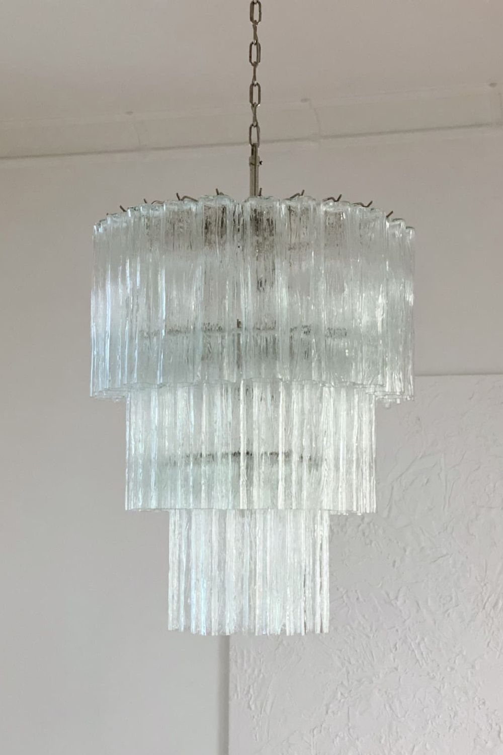 52-Tube Clear Art Glass Chandelier - view 4 | everlamps