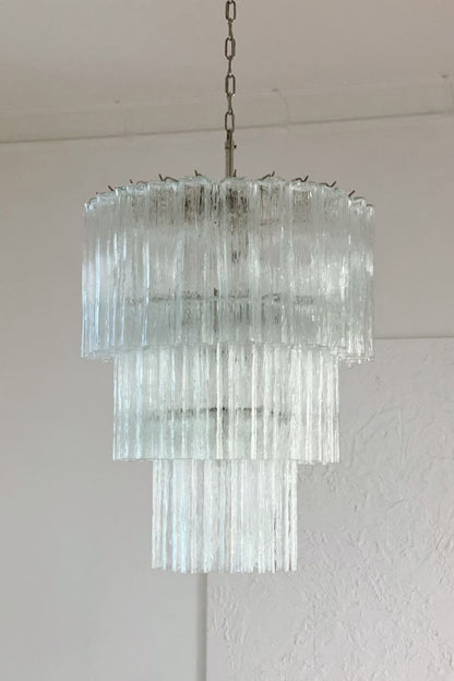 52-Tube Clear Art Glass Chandelier - view 4 | everlamps