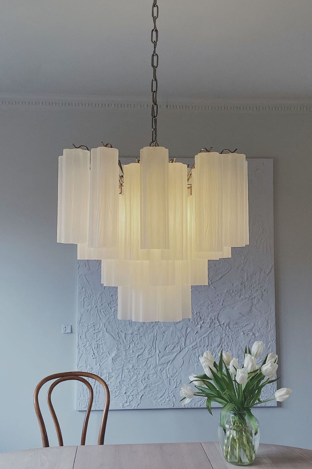Art Opal Tube  Chandelier - 36 tubes - view 2 | everlamps
