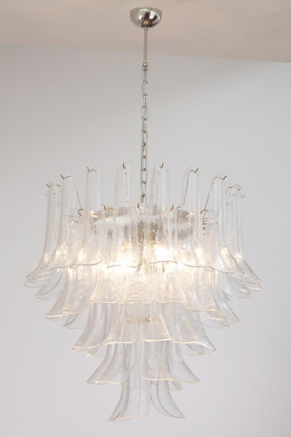 Art glass petal chandelier - view 2 | everlamps
