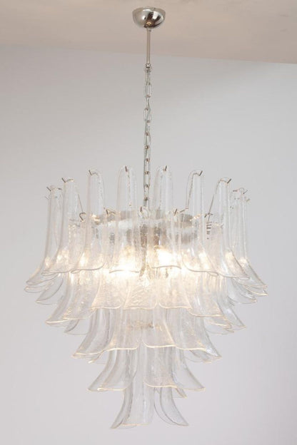 Art glass petal chandelier - view 2 | everlamps