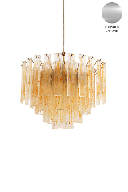 Amber Art Glass Tiered Chandelier - view 18 | everlamps