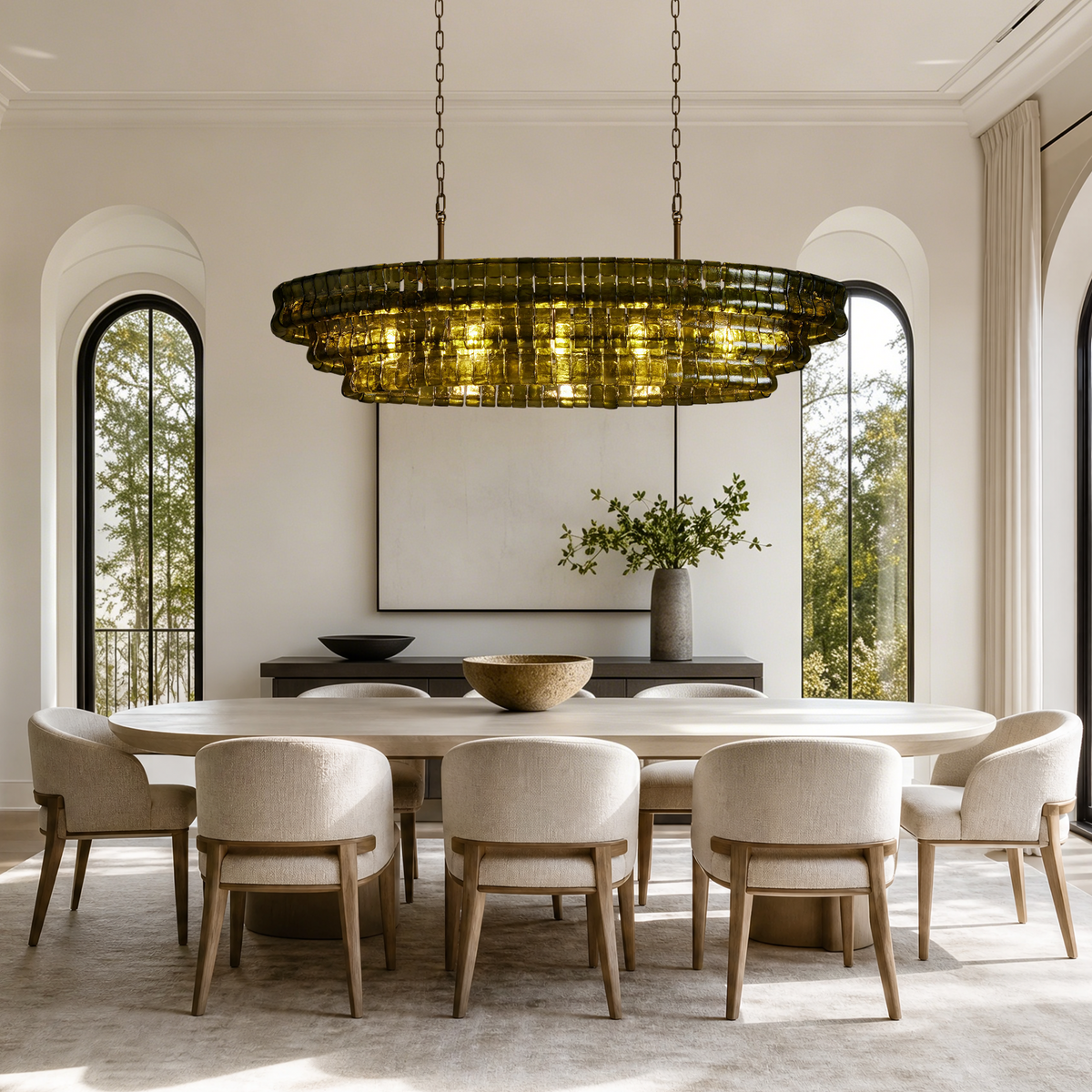 Ghiaccio Oval Chandelier