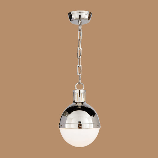 Modern Chrome Globe Pendant Light