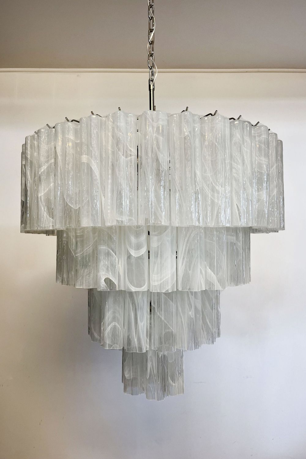 Art White Glass Tube Chandelier – 78 Pieces - view 15 | everlamps