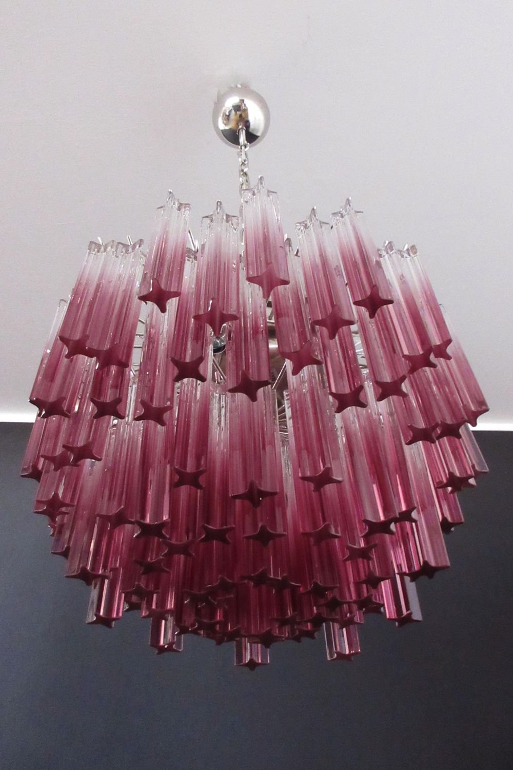 Amethyst Art Glass Prism Chandelier - view 8 | everlamps