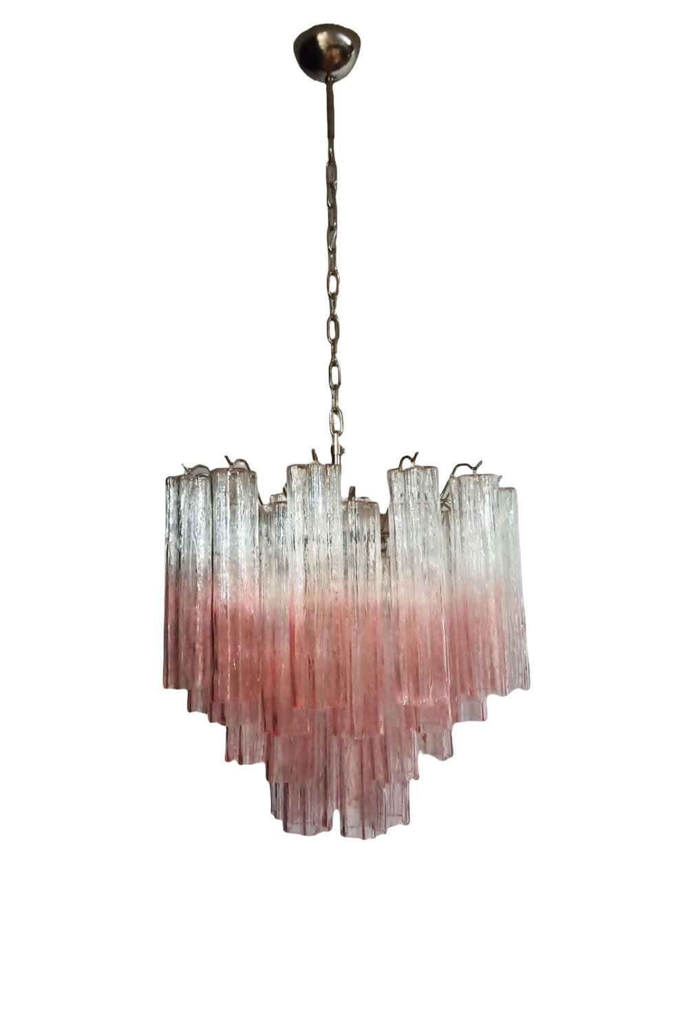 Pink Gradient Art Glass Tube Chandelier | everlamps