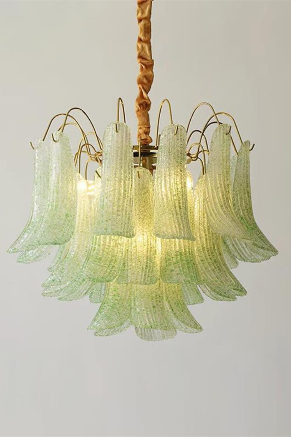 Mazzega Art Petal Stained Glass Chandelier - view 5 | everlamps