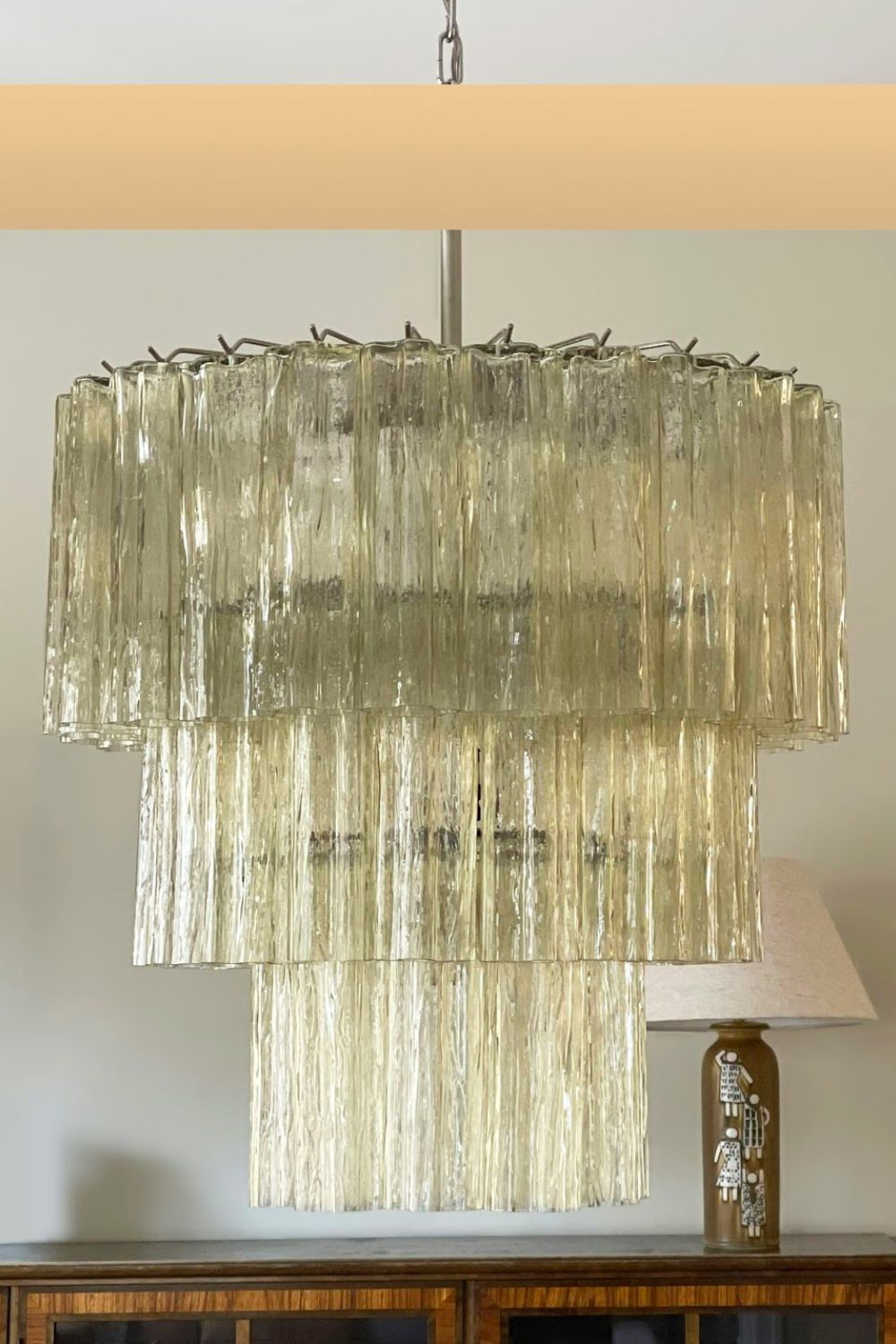 Amber Honey Art Glass Tube Chandelier - view 6 | everlamps