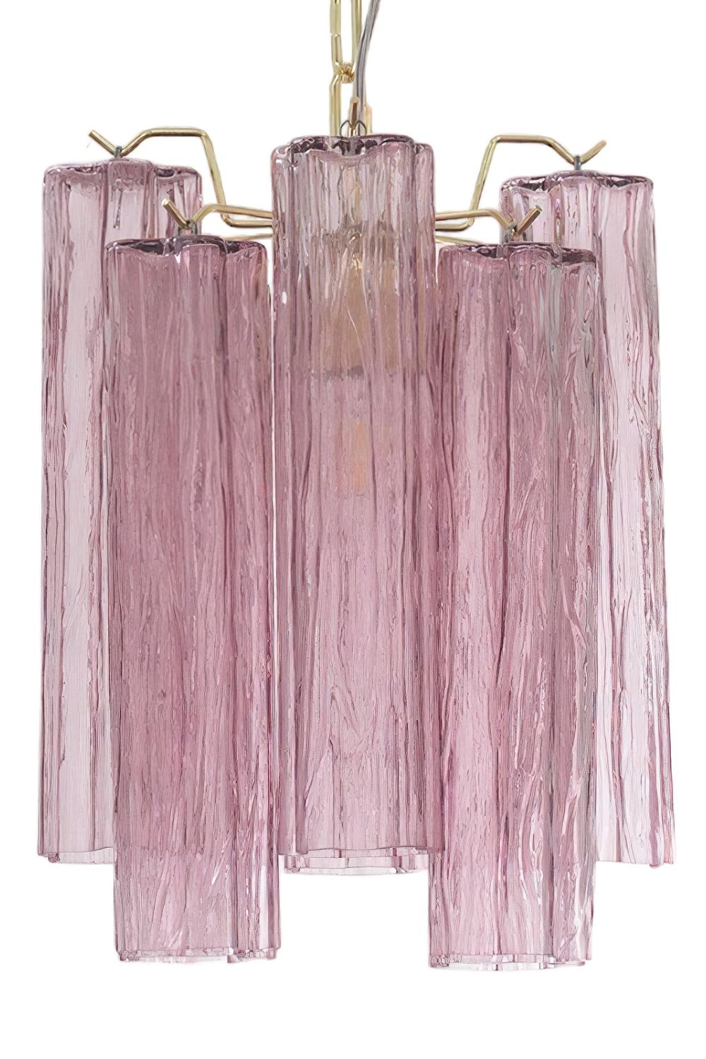 1990s Art Amethyst Glass Chandelier - view 12 | everlamps