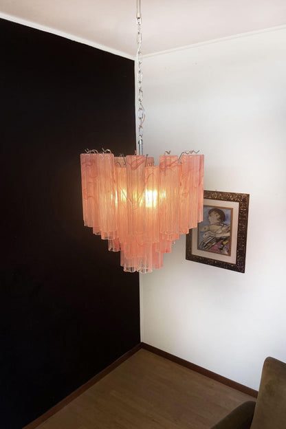 Pink Art Glass Tree Branch Chandelier - view 2 | everlamps