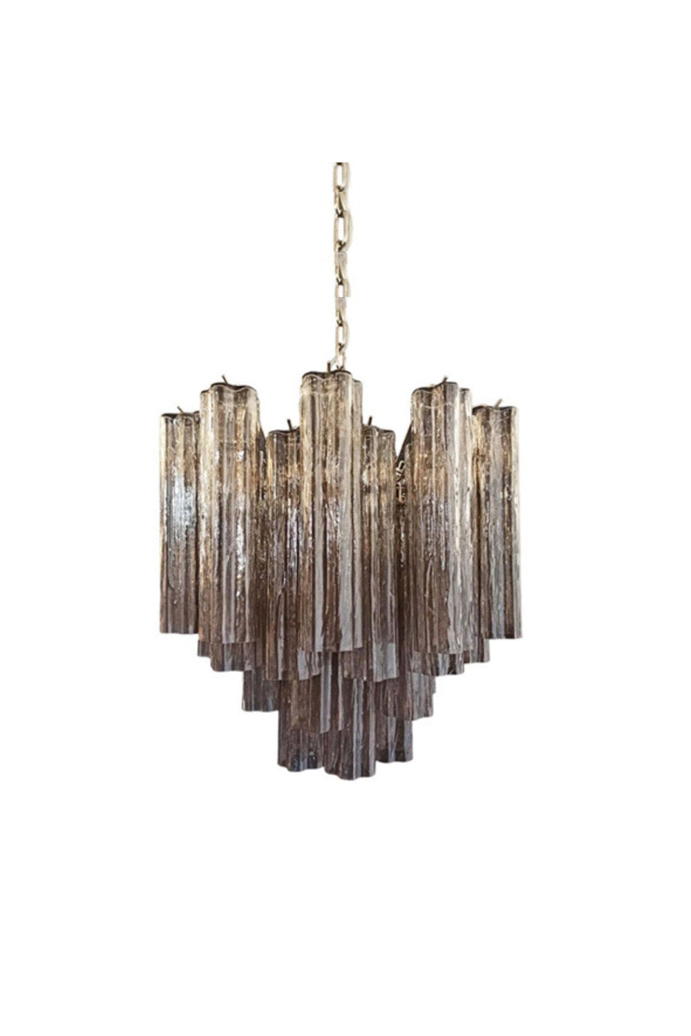 Smoked Art Glass 36-Tube Chandelier | everlamps