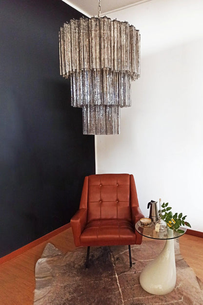 Art Smoked Glass Tube Chandelier - view 3 | everlamps