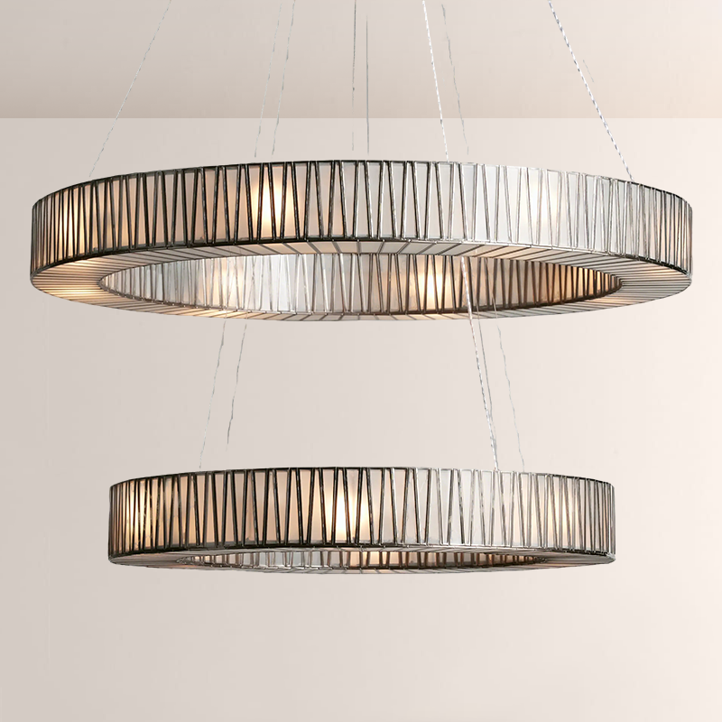 Jeanet 2-Tier Round Chandelier 47"D -Everlamps