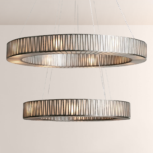 Jeanet 2-Tier Round Chandelier 47"D -Everlamps