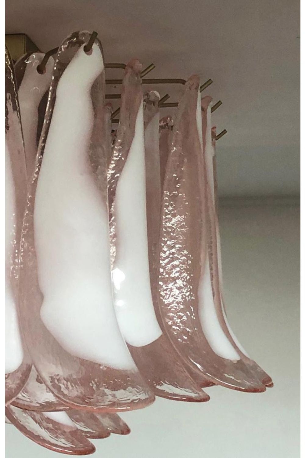 1990s Italian Art Pink Flower Chandelier - view 16 | everlamps