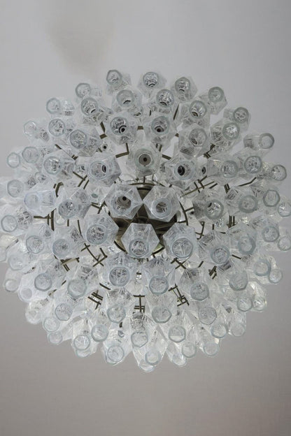 spherical Clear Art Polyhedron Glass Chandelier - view 9 | everlamps