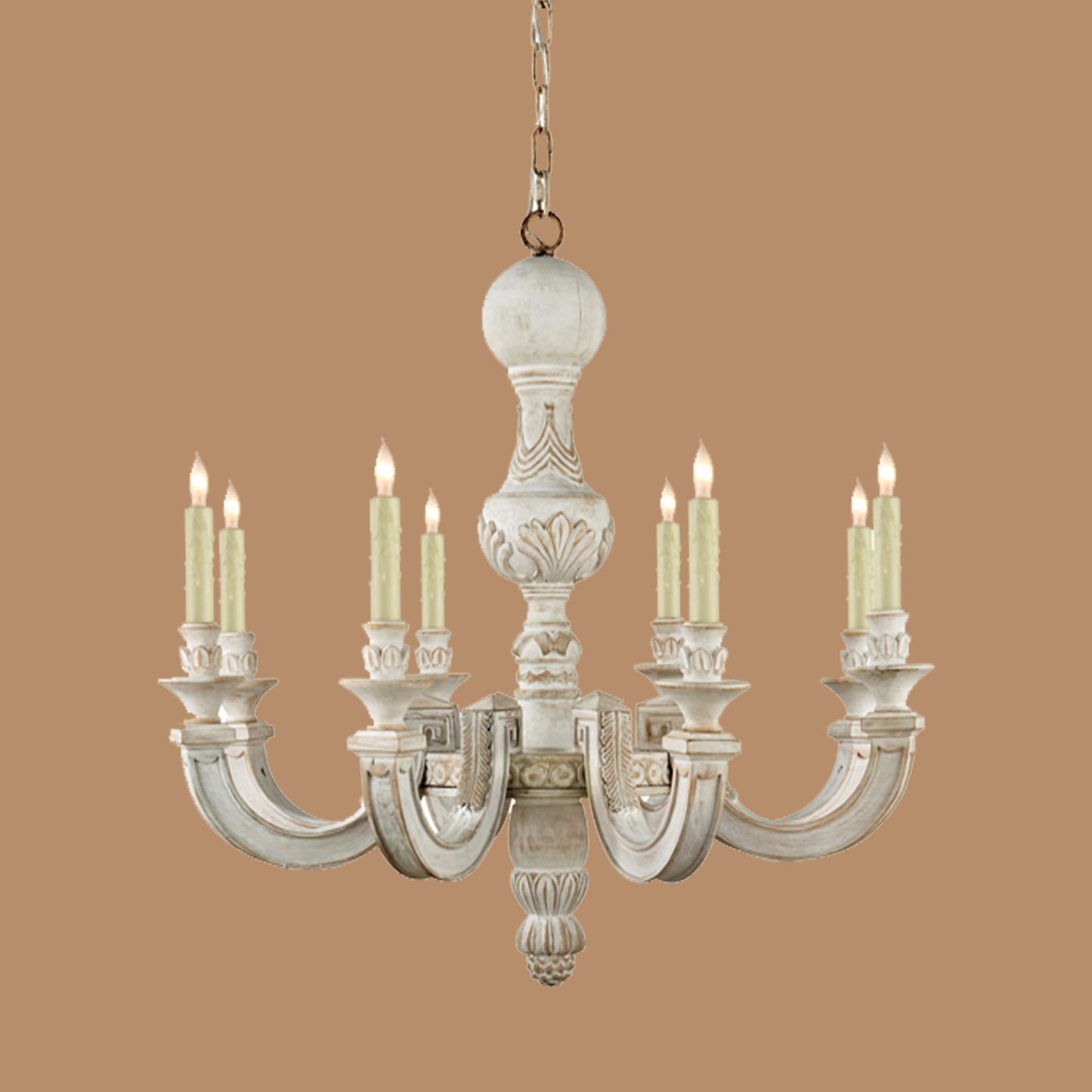 Vintage Distressed Wood Chandelier