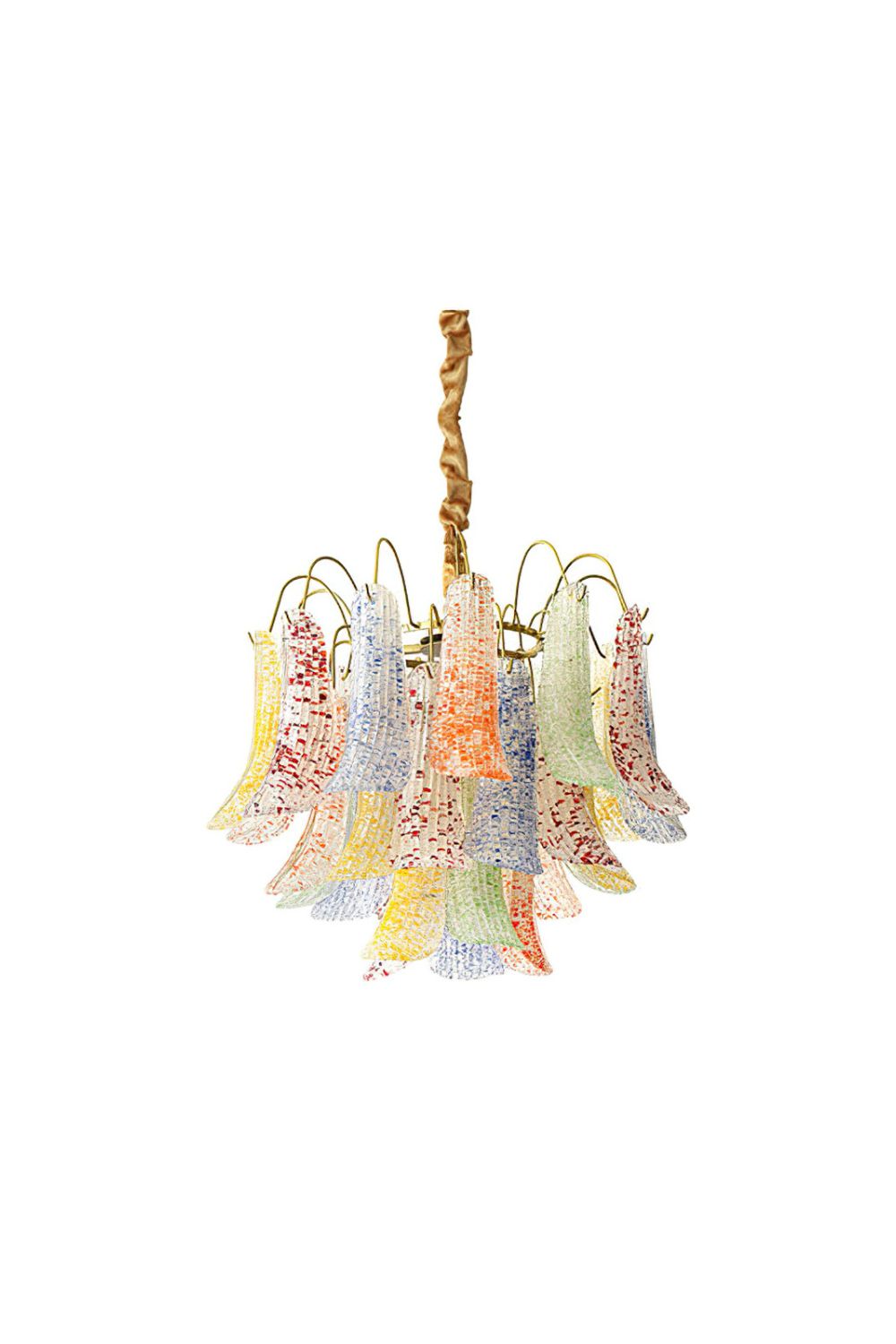 Mazzega Art Petal Stained Glass Chandelier | everlamps