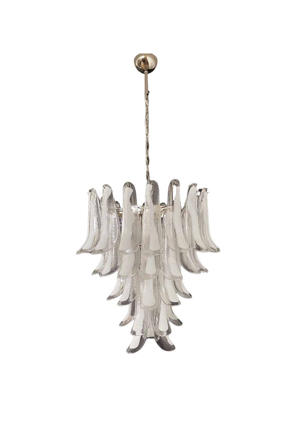 Clear Art Glass Petal Chandelier | everlamps
