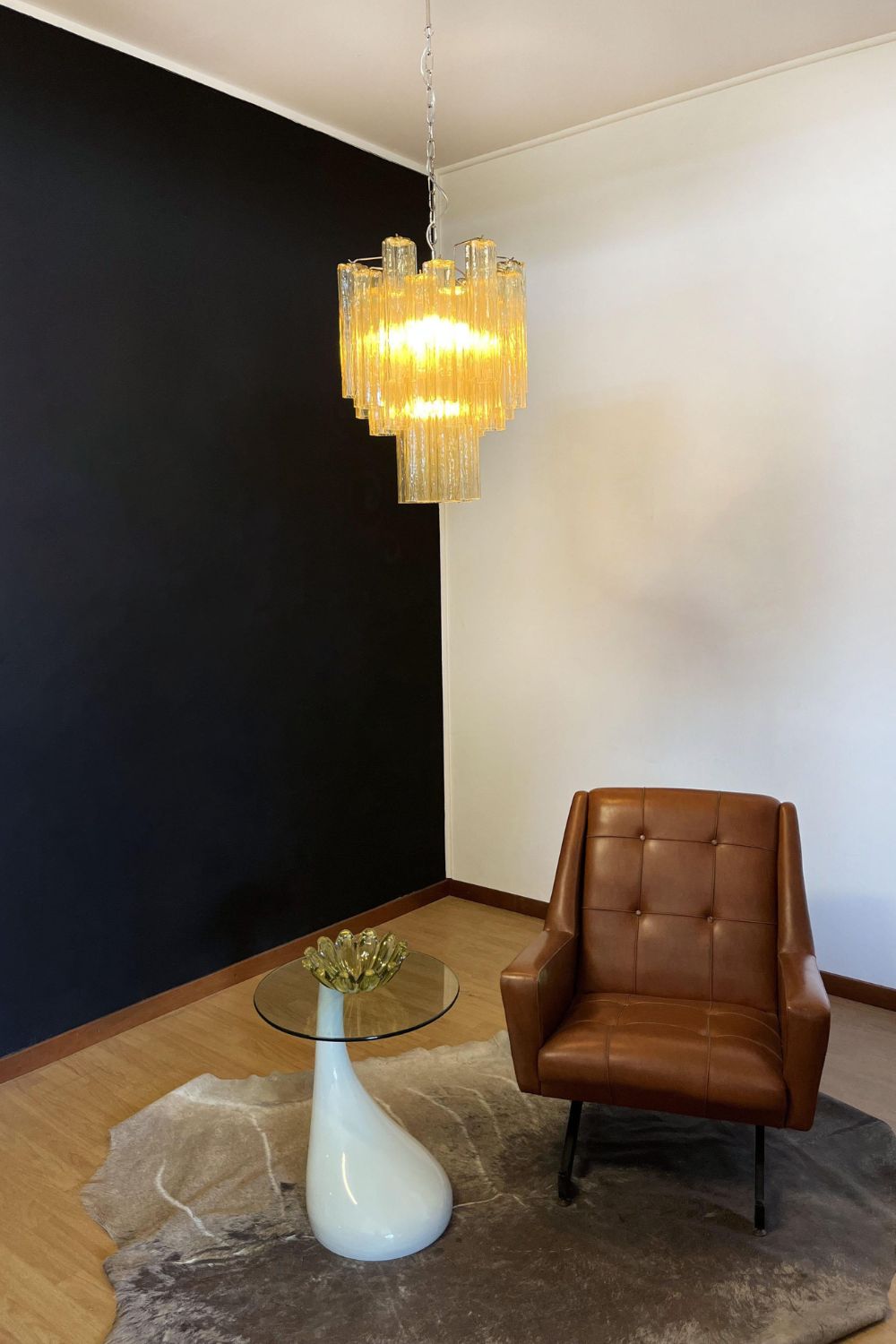 Amber Art Crystal Tube Chandelier - view 2 | everlamps