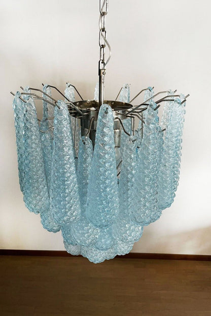 Vintage Italian Blue Art Teardrop Chandelier - view 8 | everlamps