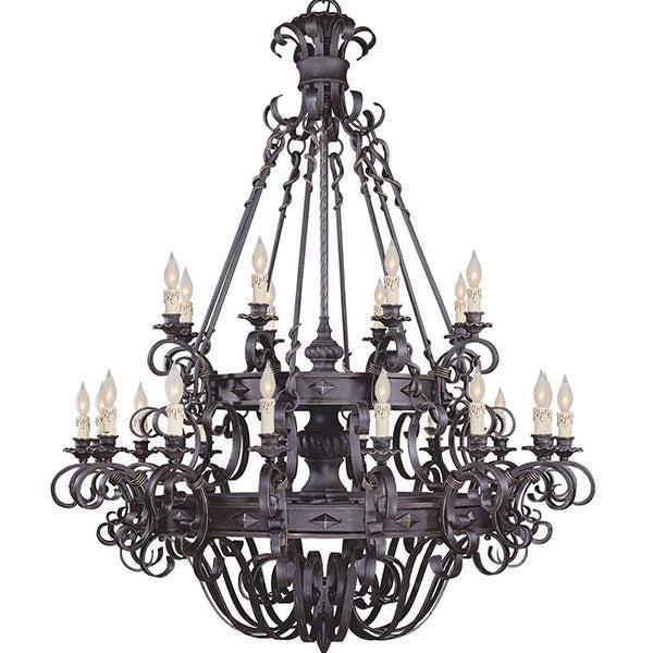 Vintage Iron Simple Candle Art Chandelier for Living Room / Villa / Stairs - Yovalighting