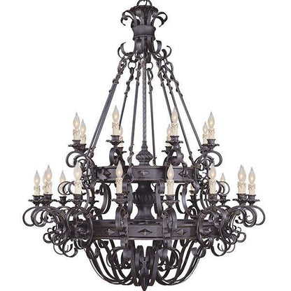 Vintage Iron Simple Candle Art Chandelier for Living Room / Villa / Stairs - Yovalighting