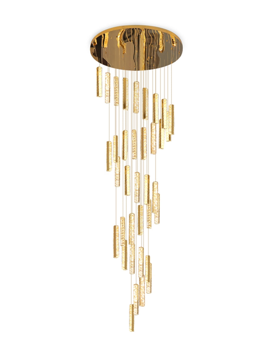 Extra Large Modern Spiral Crystal Ceiling Light Decoration for Staircase/ High Ceiling Living Room/ Hotel Lobby/ Hallway
