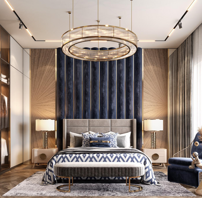 Modern Round Drum Dimmable Chandelier for Living Room/Bedroom