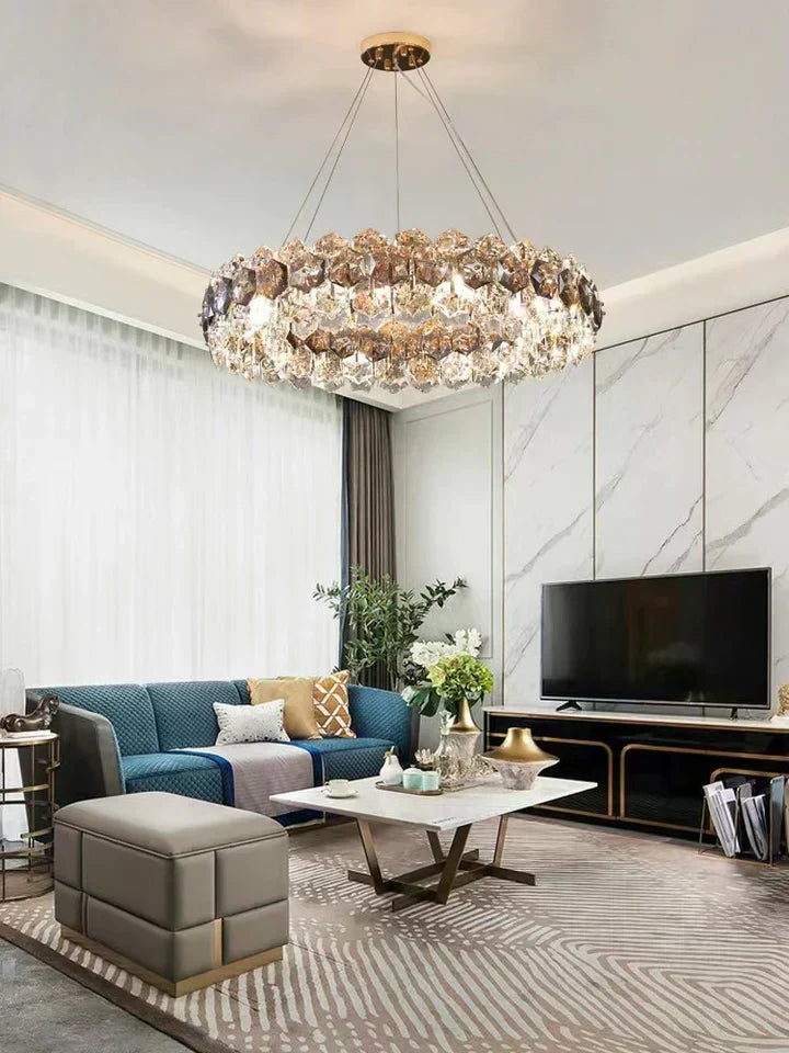 Light Luxury Flower Petal Chandelier Suit for Living/Dining Room/ Bedroom