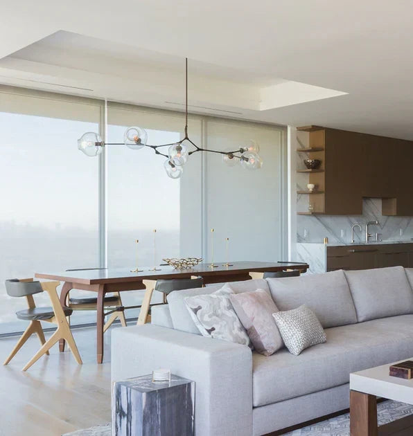 Modern-style Sputnik Glass Branch Chandelier