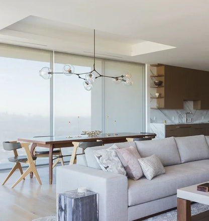 Modern-style Sputnik Glass Branch Chandelier