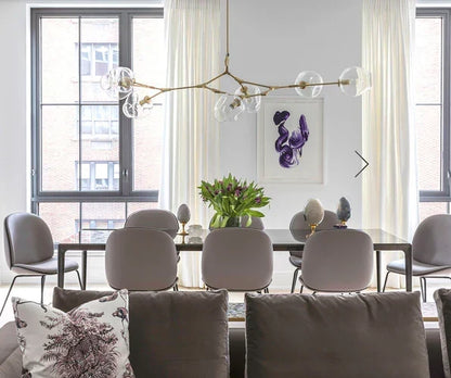 Modern-style Sputnik Glass Branch Chandelier