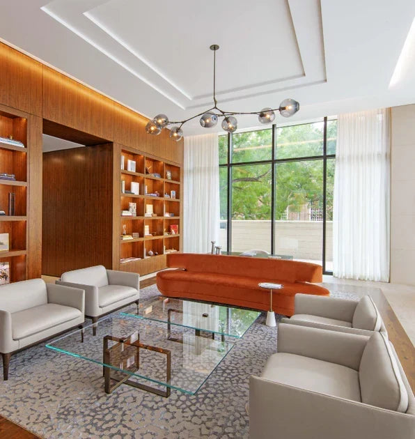 Modern-style Sputnik Glass Branch Chandelier