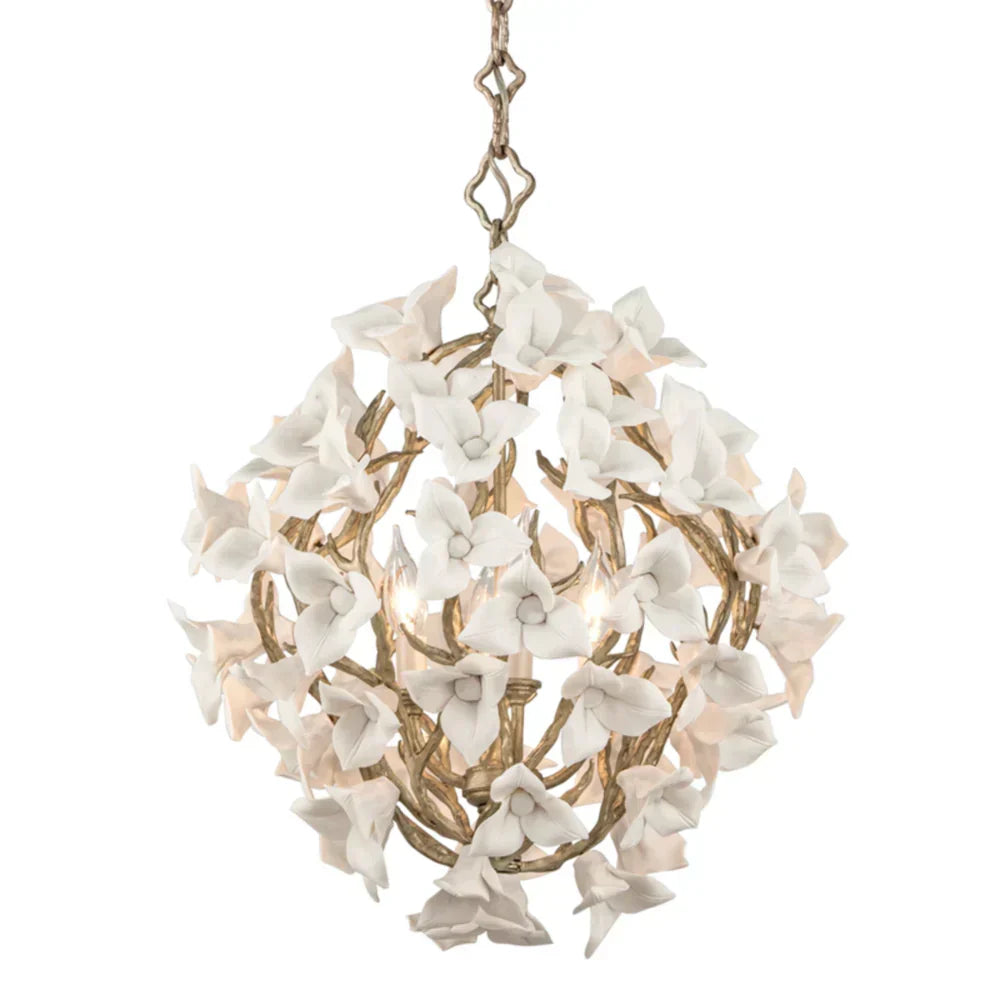 Modern Art Design Lily Ceramic Flower Chandelier for Low-ceiling