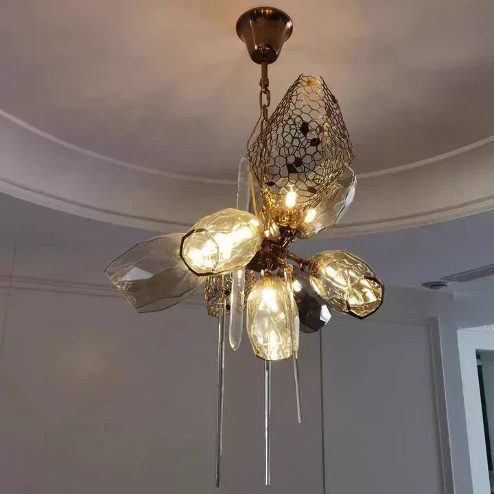 Modern Wine Glass Shape Chandelier Italian Light Luxury Light Fixture for Dining Room/Living Room
