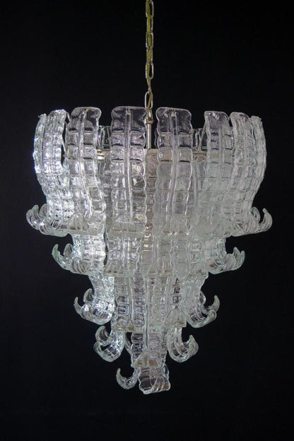 1970s Felci-Style Art Glass Tiered Chandelier - view 5 | everlamps