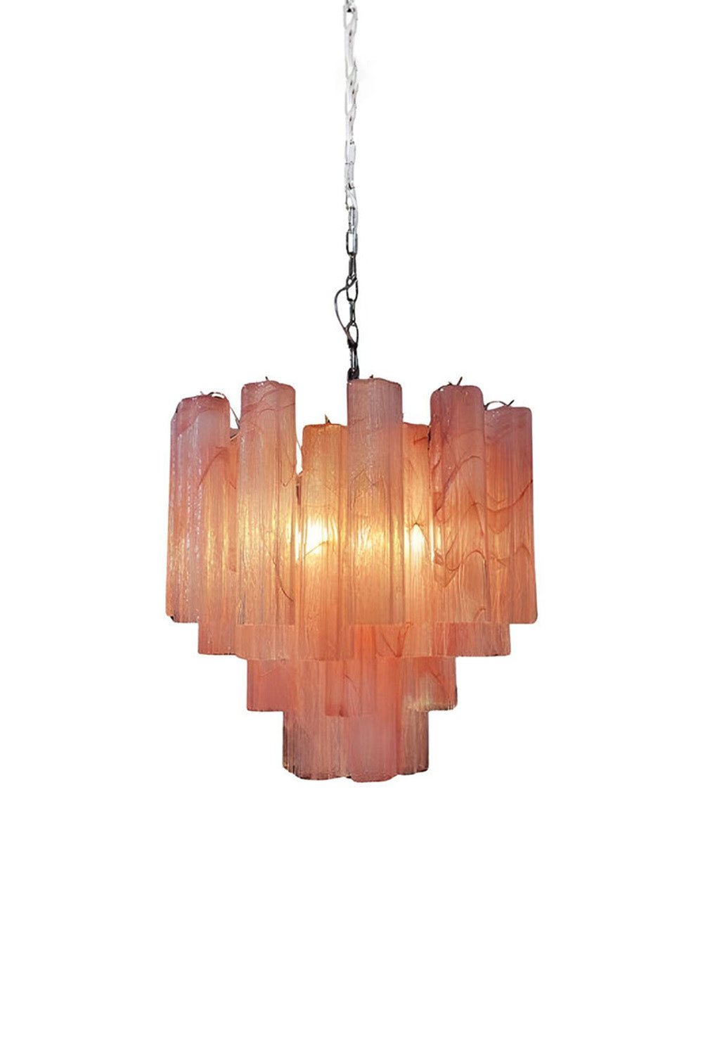 Pink Art Glass Tree Branch Chandelier - view 18 | everlamps