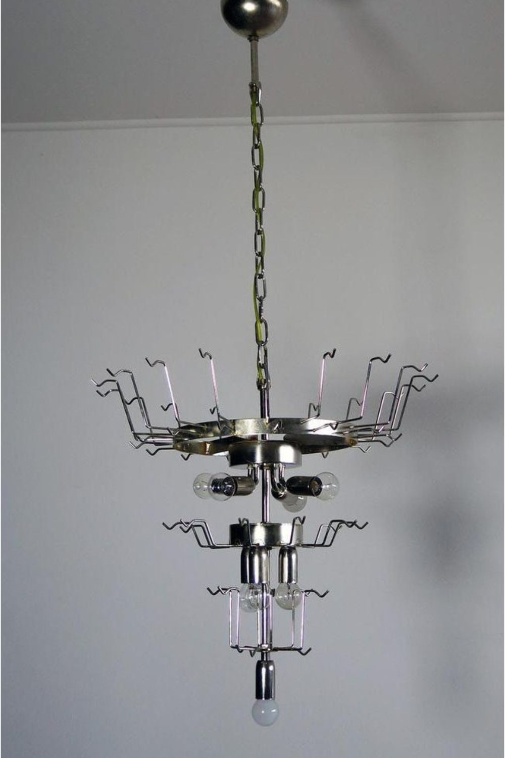 1970s Felci-Style Art Glass Tiered Chandelier - view 11 | everlamps