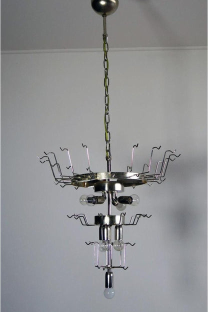 1970s Felci-Style Art Glass Tiered Chandelier - view 11 | everlamps