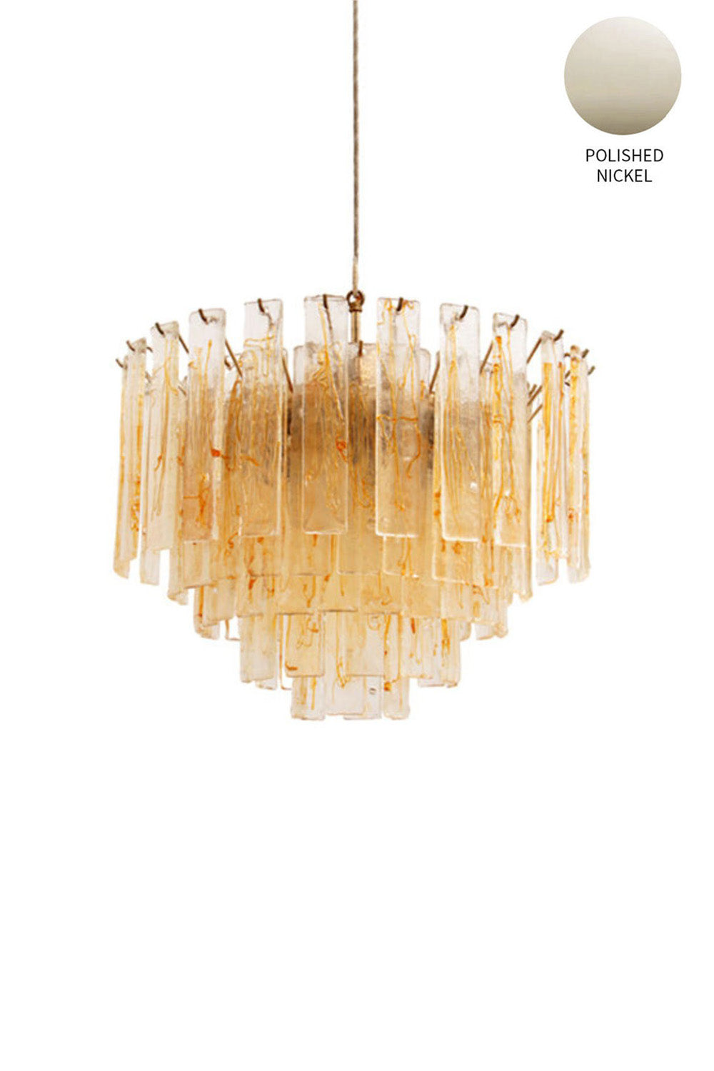 Amber Art Glass Tiered Chandelier - view 16 | everlamps