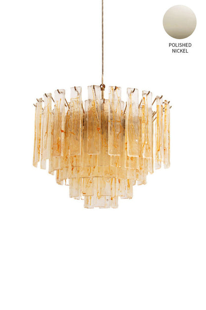 Amber Art Glass Tiered Chandelier - view 16 | everlamps