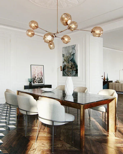 Modern-style Sputnik Glass Branch Chandelier