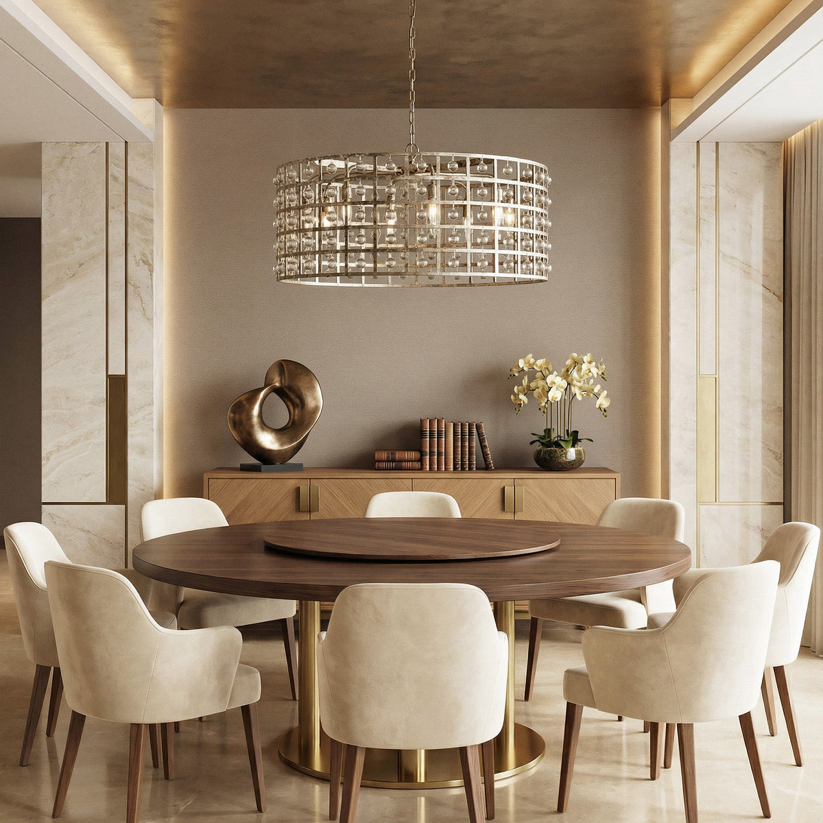 Aubrey Round Chandelier 6/8/12 Light