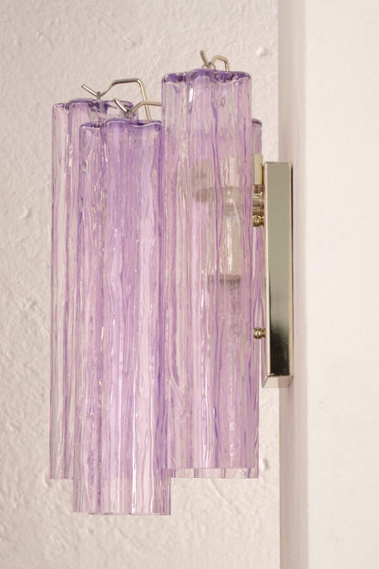 Handcrafted Art Violet Glass Wall Lamp - view 8 | everlamps